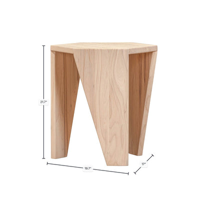 LH Home Nordic Three Leg Wood Side Table