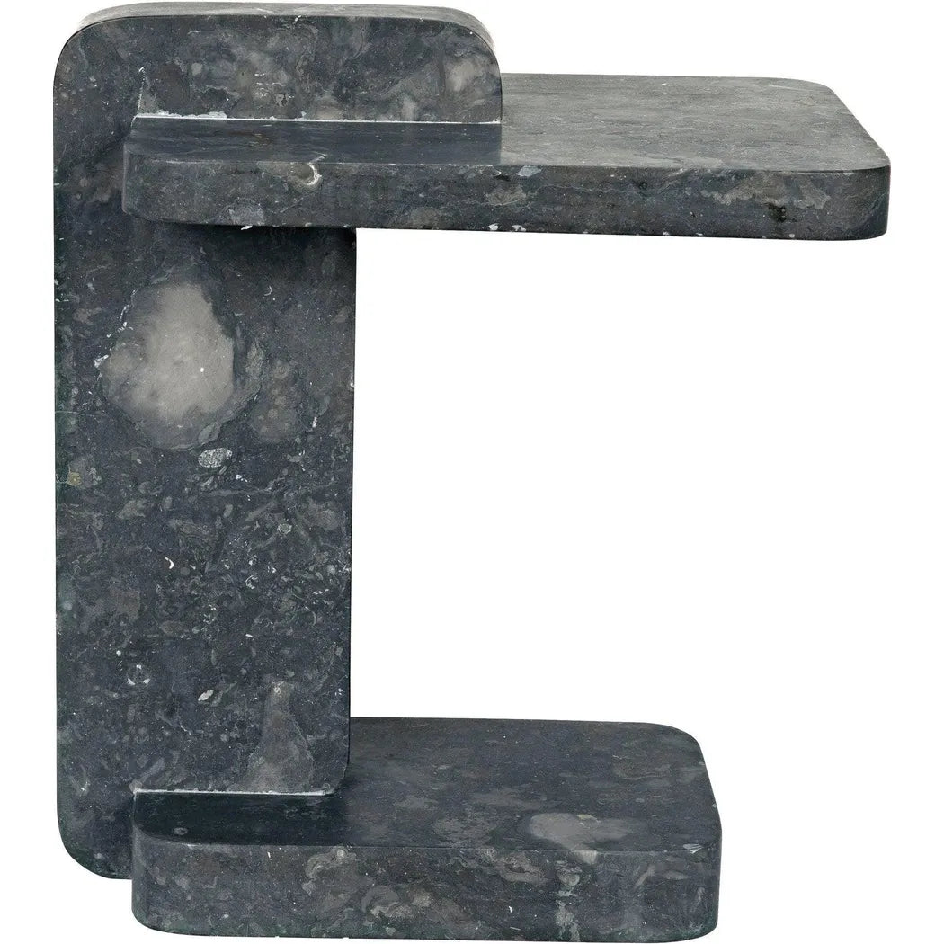 Noir North Side Table, Black Marble
