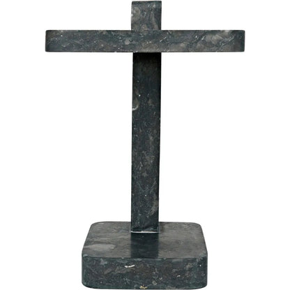 Noir North Side Table, Black Marble