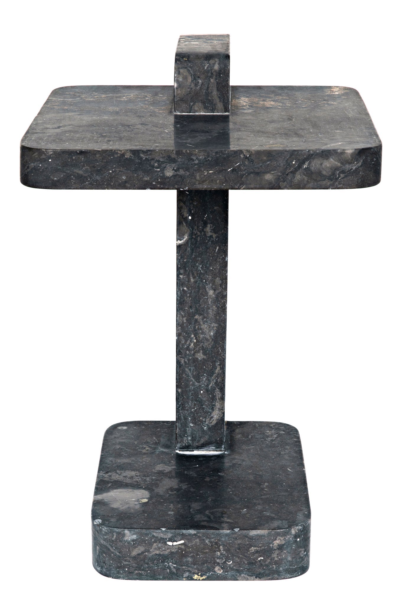 North Side Table, Black Marble-Side Tables-Noir-Sideboards and Things