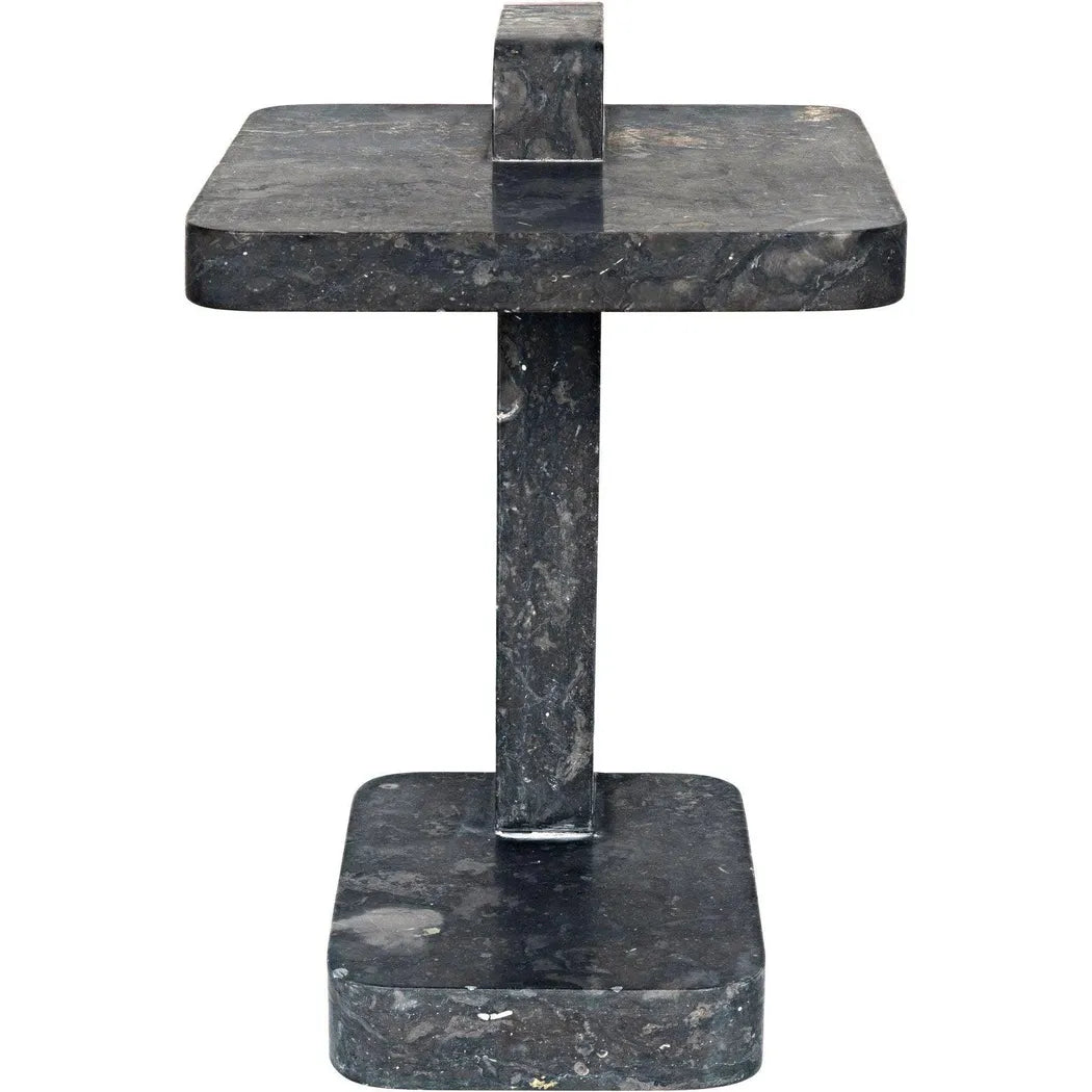 Noir North Side Table, Black Marble