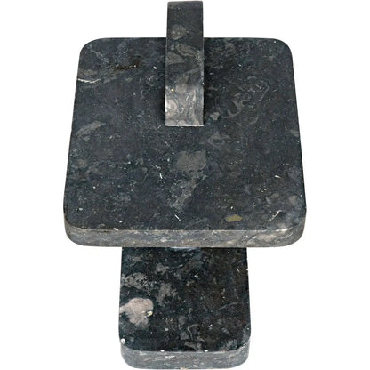 Noir North Side Table, Black Marble