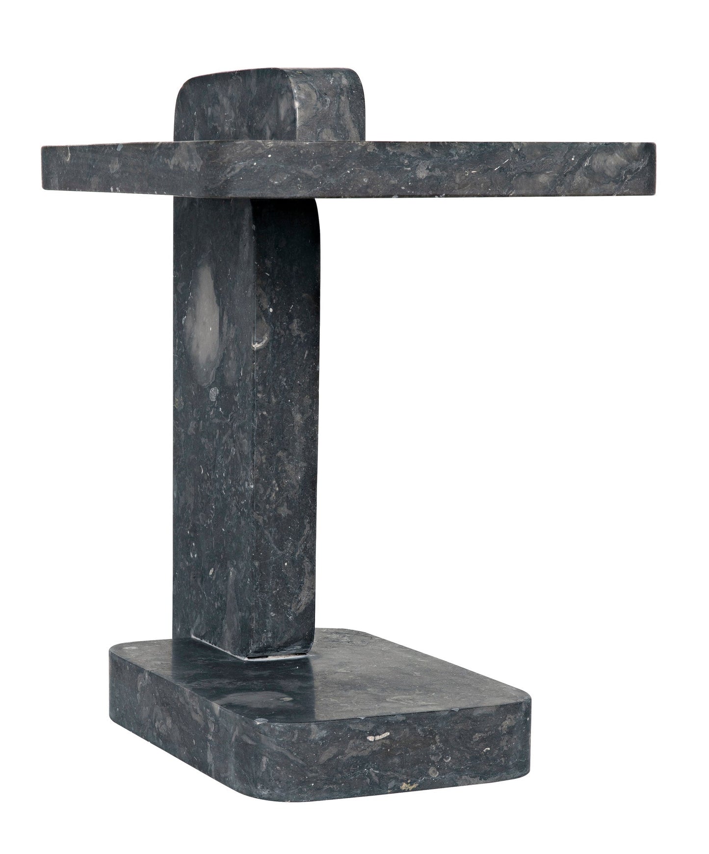 North Side Table, Black Marble-Side Tables-Noir-Sideboards and Things