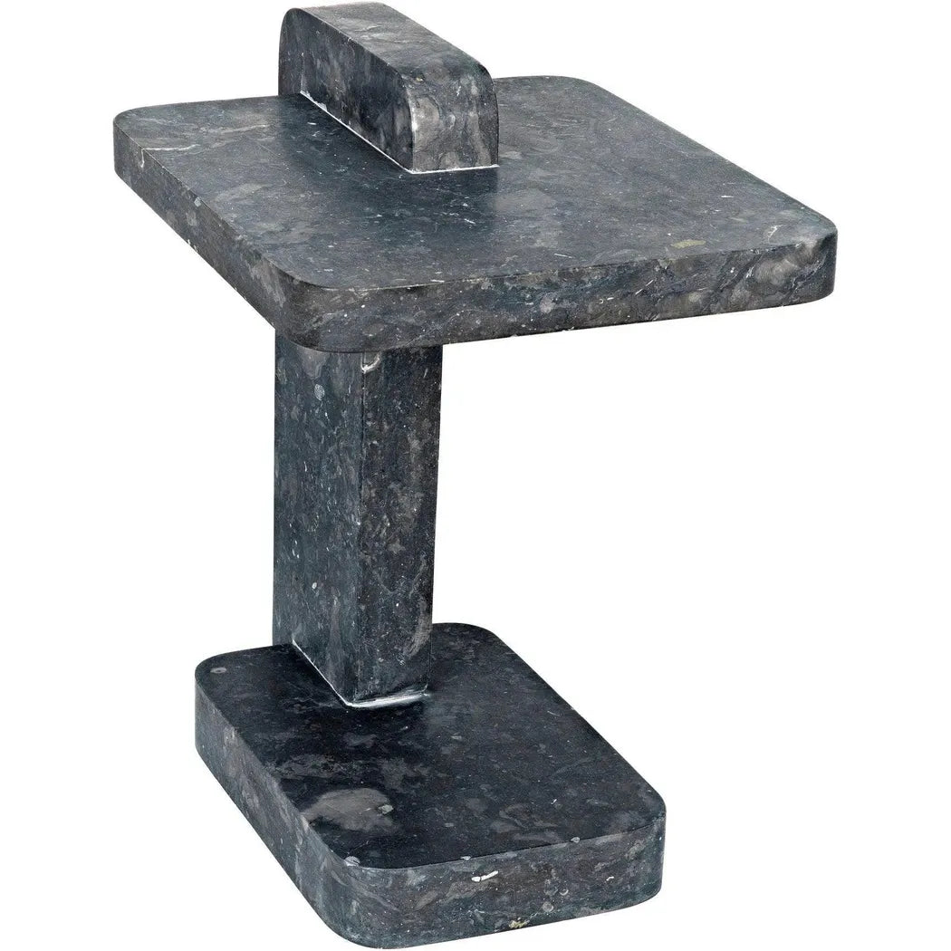 Noir North Side Table, Black Marble