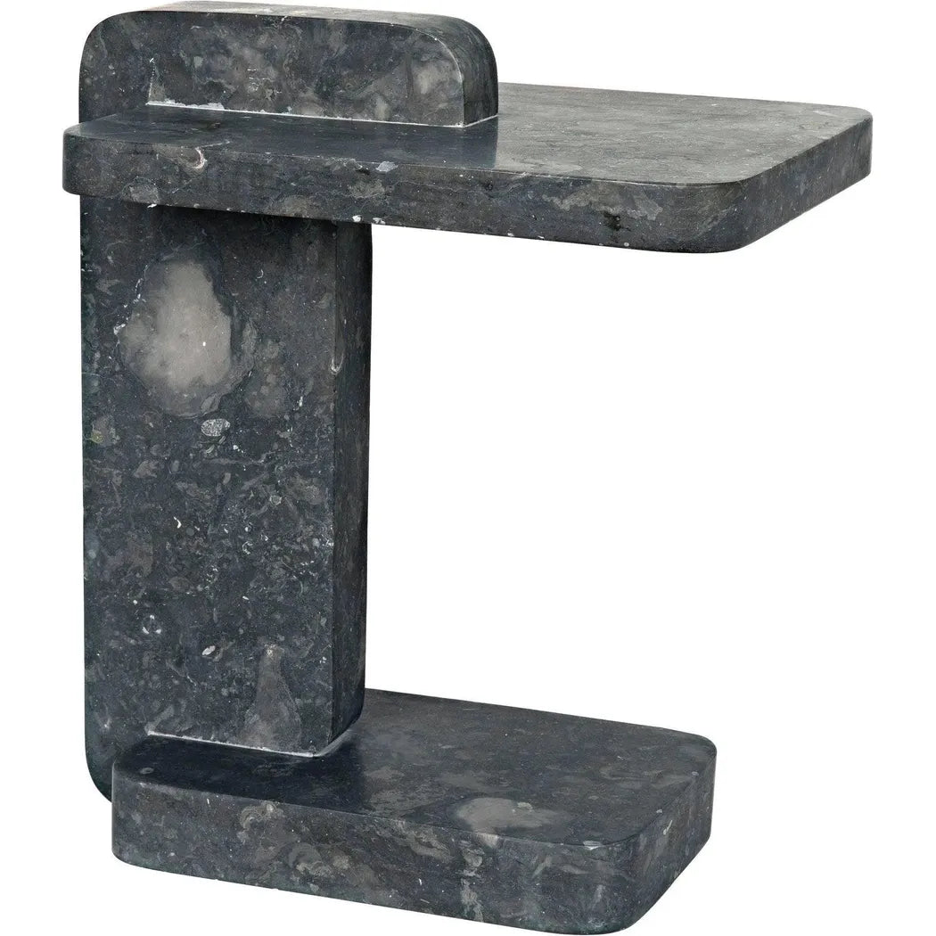 Noir North Side Table, Black Marble
