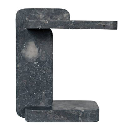 North Side Table, Black Marble-Side Tables-Noir-Sideboards and Things