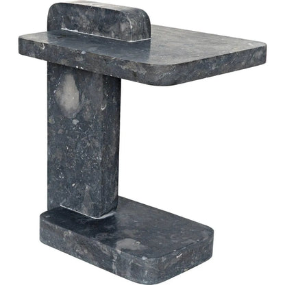 Noir North Side Table, Black Marble