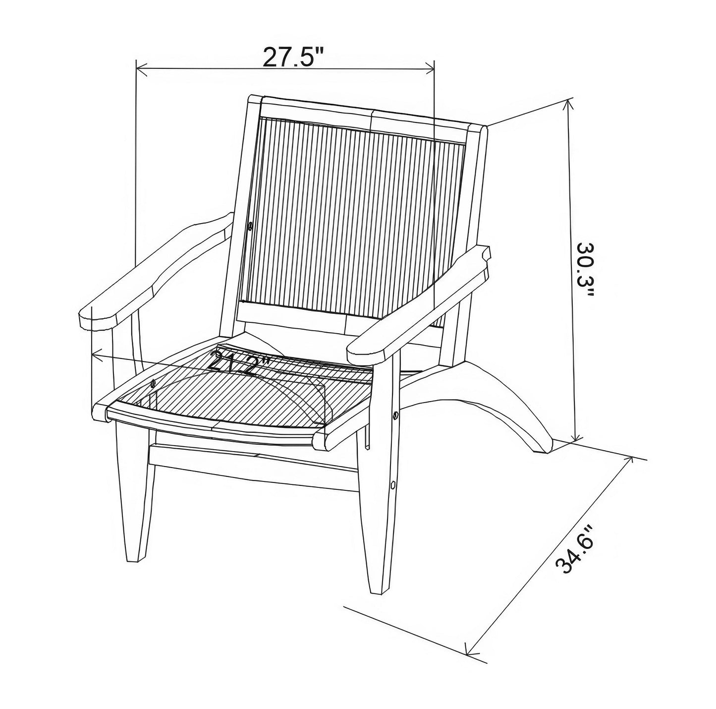 Norway Lounge Chair Set of Two - Natural Outdoor Lounge Chairs-Outdoor Lounge Chairs-Seasonal Living-Sideboards and Things