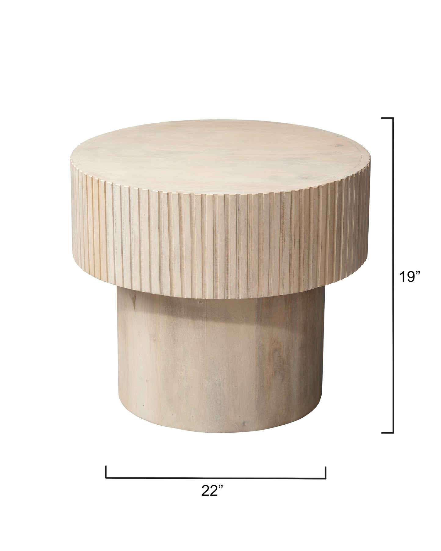 Notch Round Side Table-Side Tables-Jamie Young-Sideboards and Things