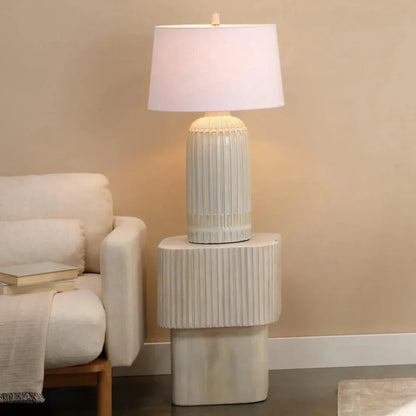 Notch Textural Square Accent Table