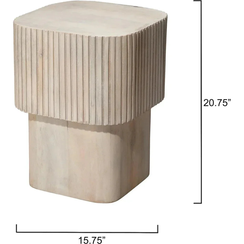 Notch Textural Square Accent Table
