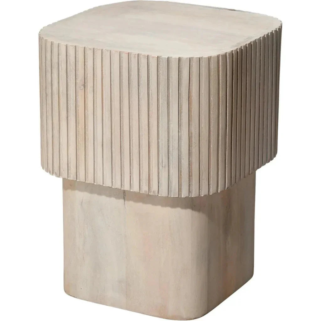 Notch Textural Square Accent Table