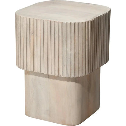 Notch Textural Square Accent Table