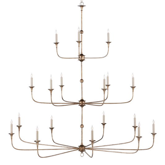 Nottaway Bronze Grande Chandelier-Chandeliers-Currey & Co-Sideboards and Things