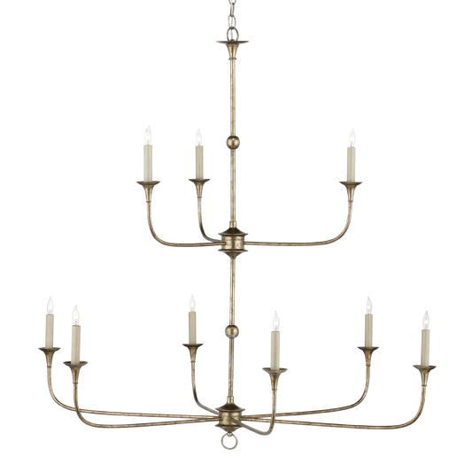 Nottaway Bronze Large Two-Tier Chandelier-Chandeliers-Currey & Co-Sideboards and Things