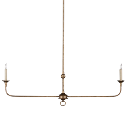 Nottaway Bronze Linear Chandelier-Chandeliers-Currey & Co-Sideboards and Things