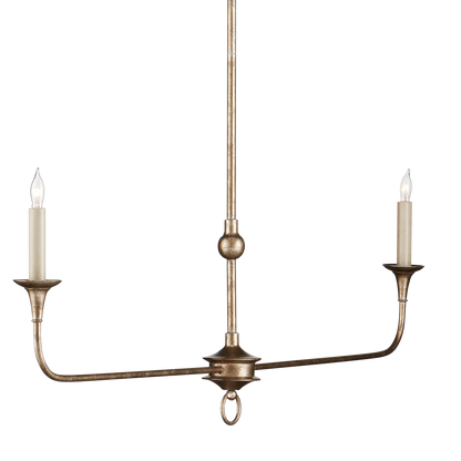 Nottaway Bronze Linear Chandelier-Chandeliers-Currey & Co-Sideboards and Things