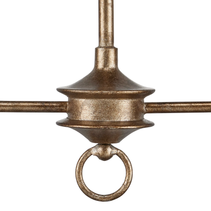 Nottaway Bronze Linear Chandelier-Chandeliers-Currey & Co-Sideboards and Things