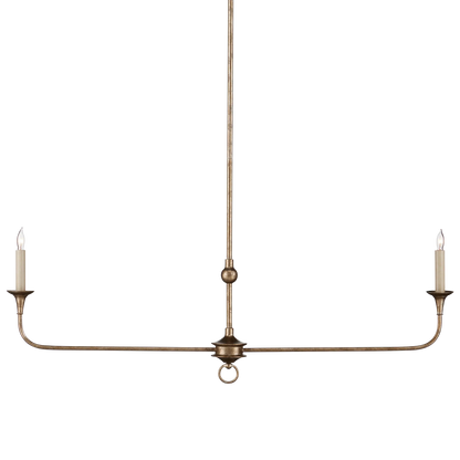 Nottaway Bronze Linear Chandelier-Chandeliers-Currey & Co-Sideboards and Things