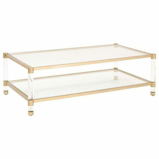 Nouveau Coffee Table With Shelves Brass Lucite Glass Coffee Tables Sideboards and Things By Essentials For Living