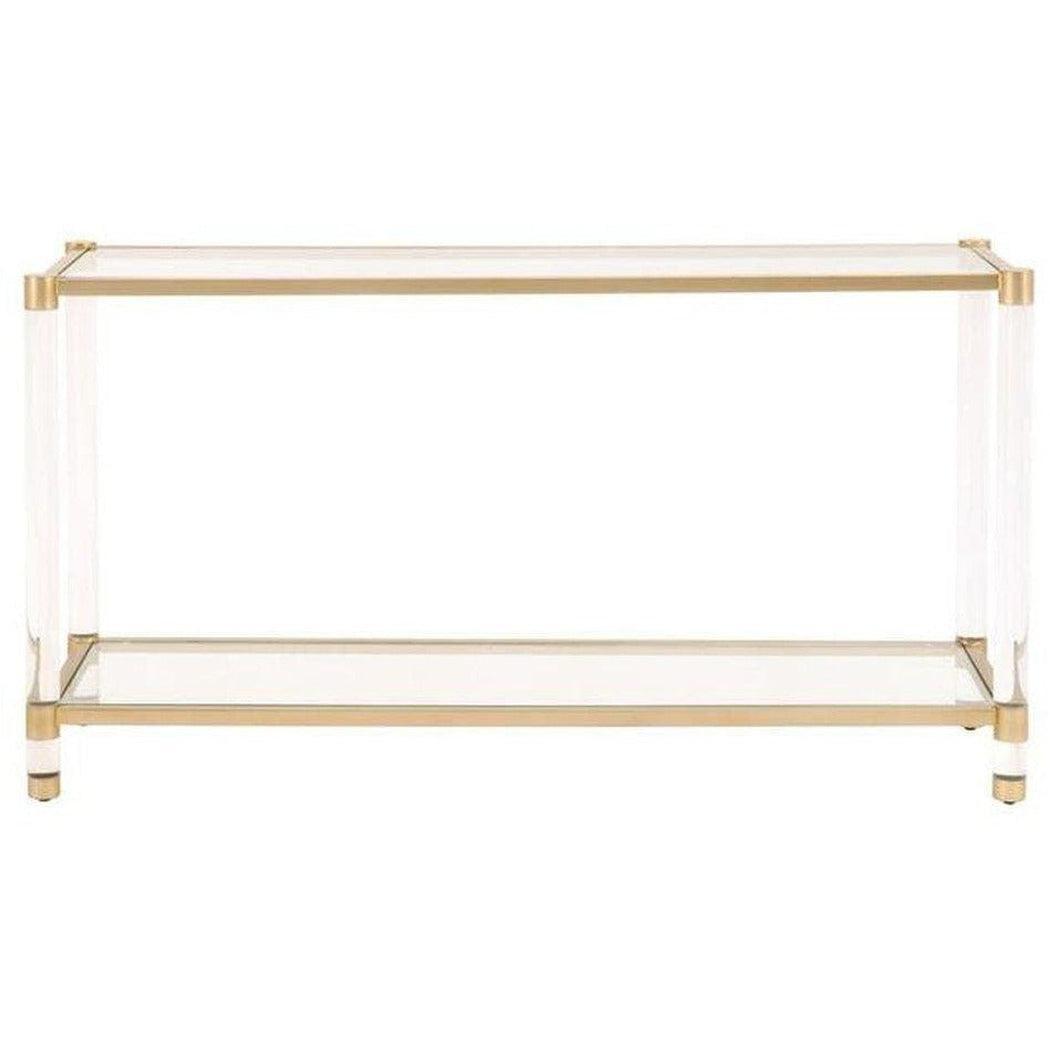 Nouveau Console Table With Shelves Brass Lucite Glass Console Tables Sideboards and Things By Essentials For Living