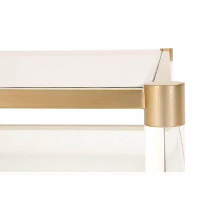 Nouveau Console Table With Shelves Brass Lucite Glass Console Tables Sideboards and Things By Essentials For Living