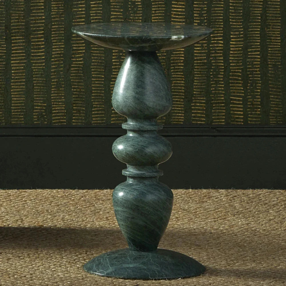 Nubia Marble Elegance Green Accent Table