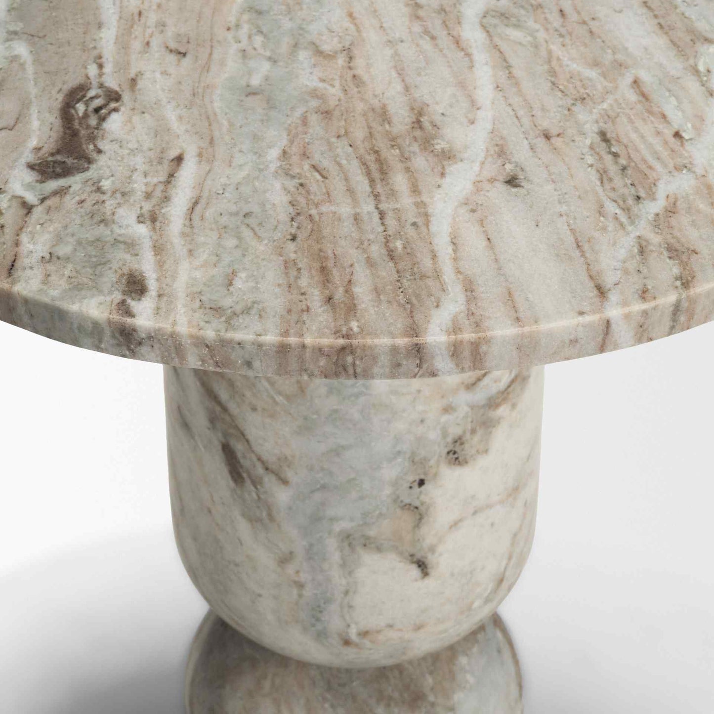 Mercana Nylah Solid Pink Marble Round Accent Table