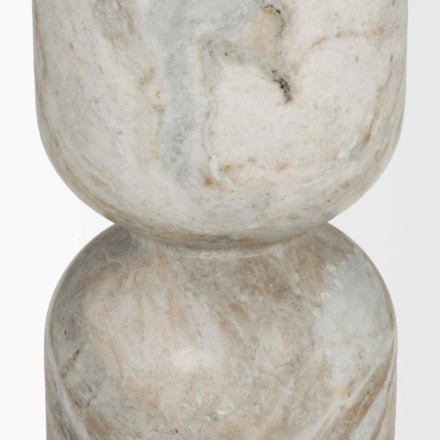 Mercana Nylah Solid Pink Marble Round Accent Table