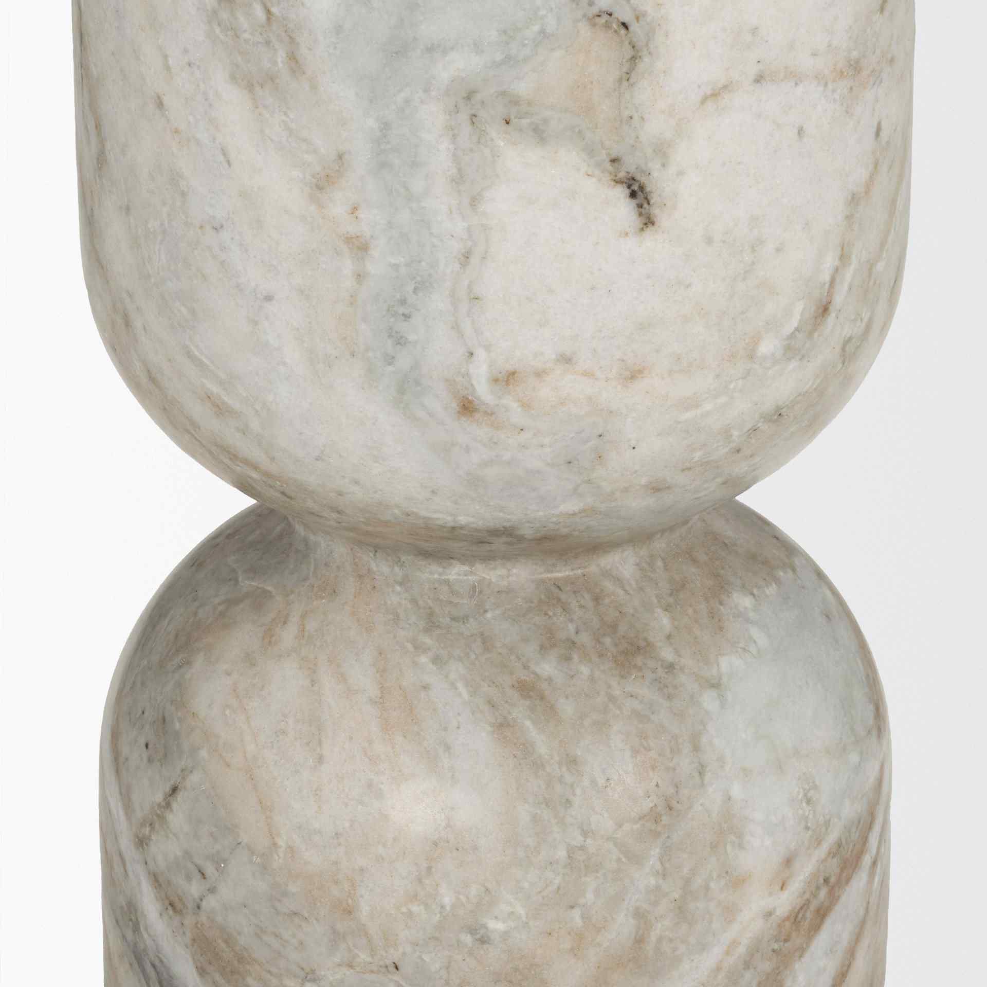 Mercana Nylah Solid Pink Marble Round Accent Table