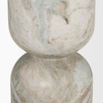 Mercana Nylah Solid Pink Marble Round Accent Table