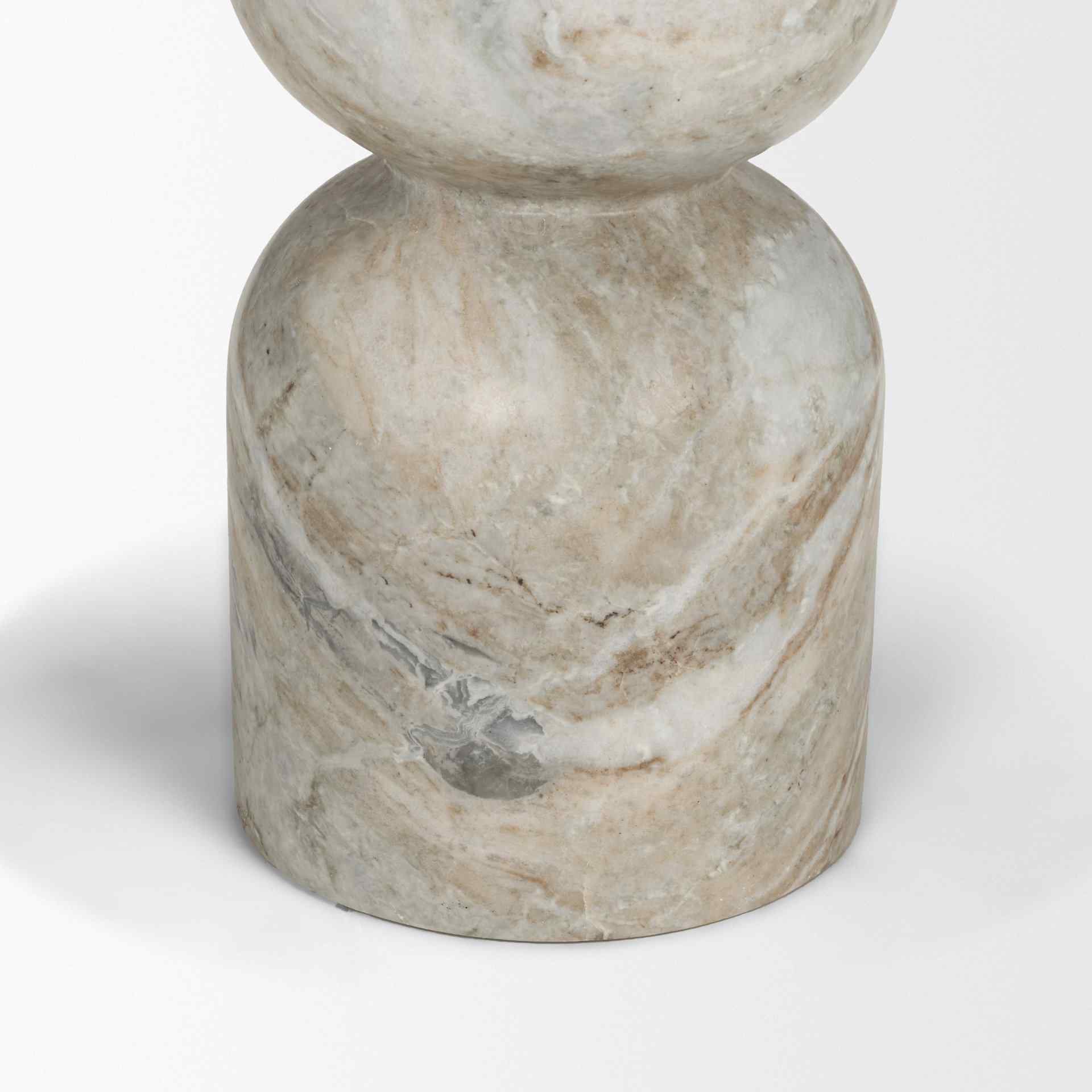 Mercana Nylah Solid Pink Marble Round Accent Table