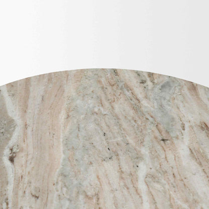 Mercana Nylah Solid Pink Marble Round Accent Table