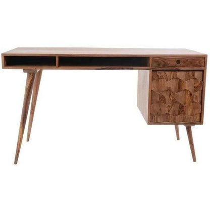 O2 Home Office Desk Brown Mid-Century-Home Office Desks-Moe's Home-LOOMLAN