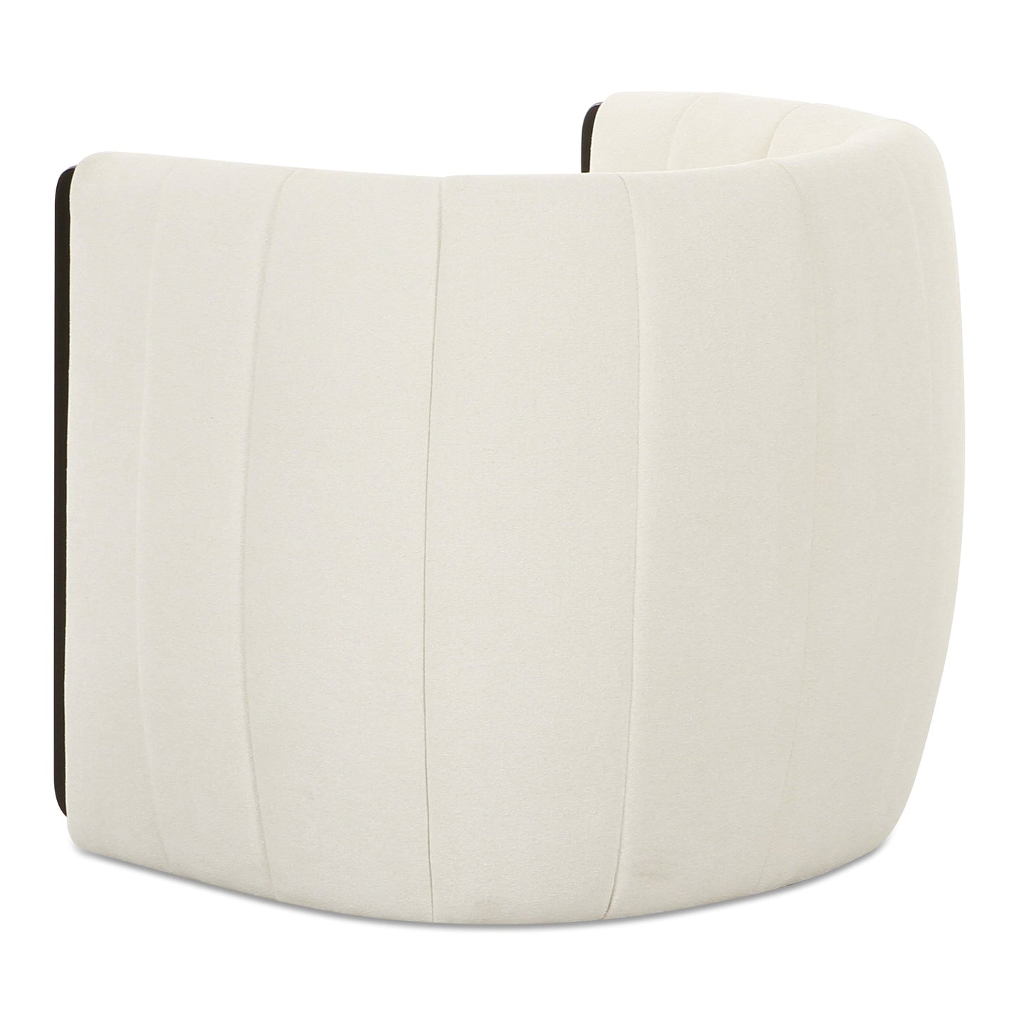 Francis Polyester and Solid Birch White Armless Accent Chair