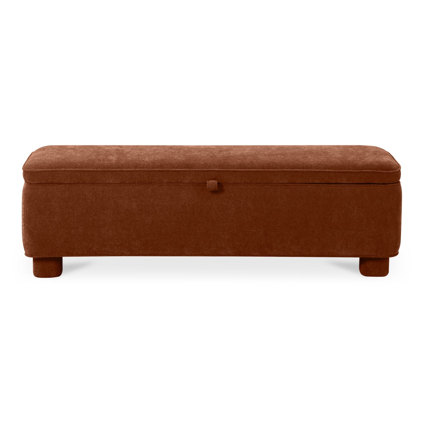 Ichigo Performance Fabric & Wood Dark Red Storage Bench