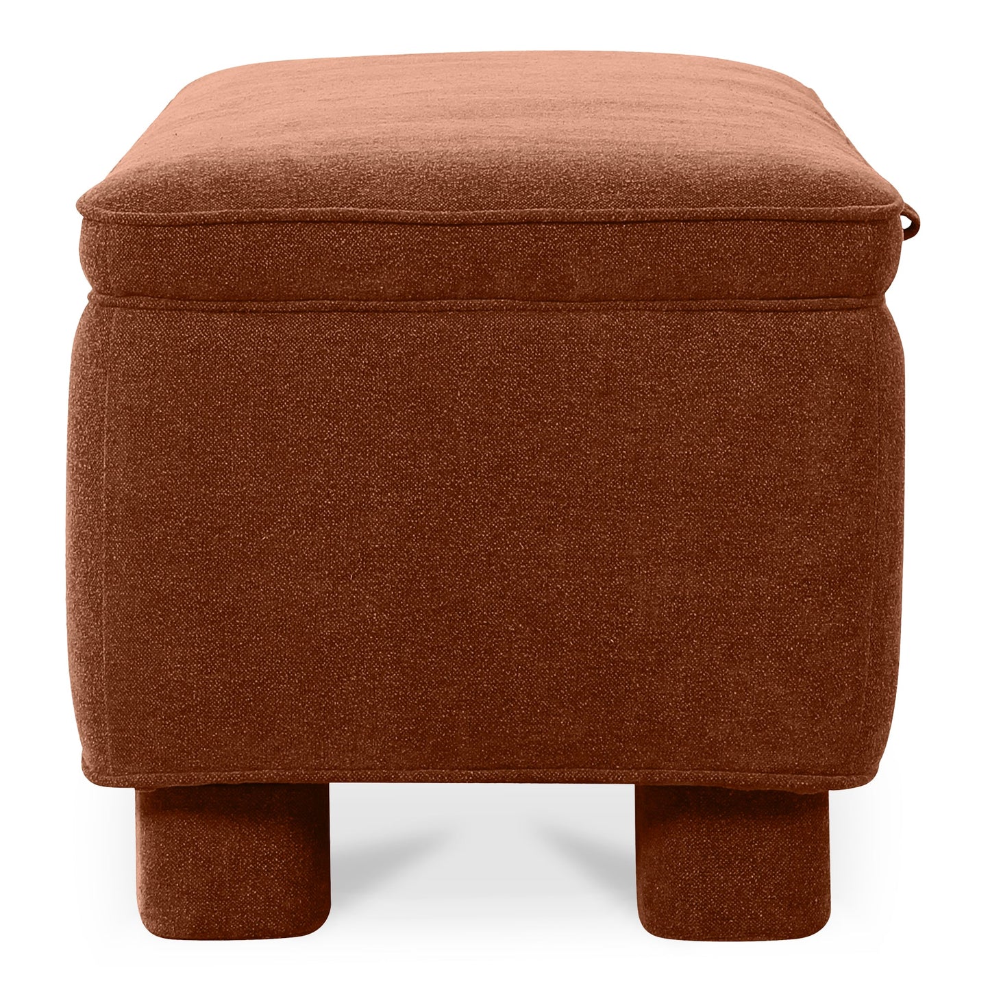Ichigo Performance Fabric & Wood Dark Red Storage Bench