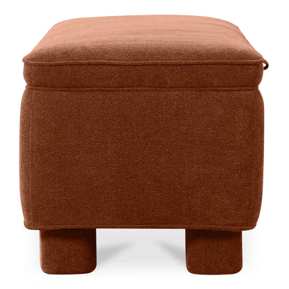Ichigo Performance Fabric & Wood Dark Red Storage Bench