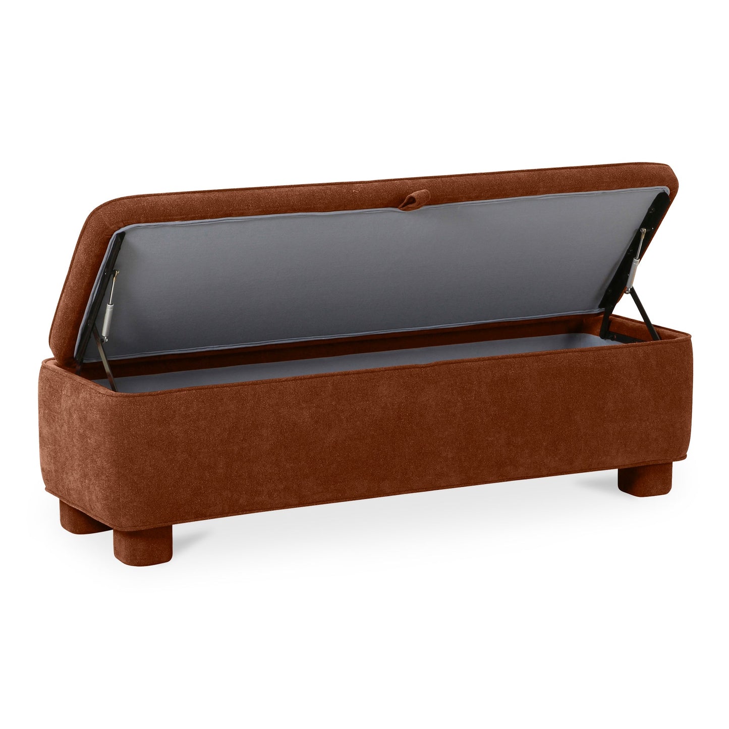 Ichigo Performance Fabric & Wood Dark Red Storage Bench