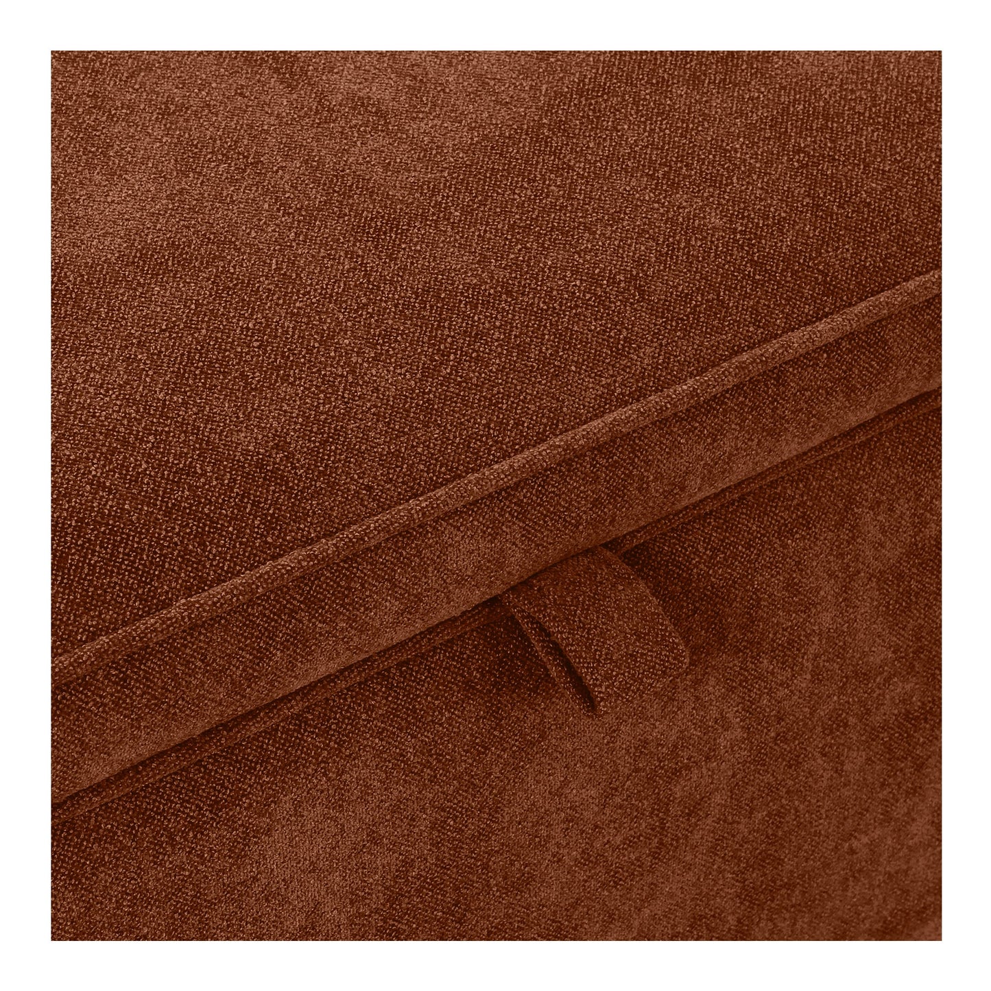 Ichigo Performance Fabric & Wood Dark Red Storage Bench