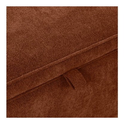 Ichigo Performance Fabric & Wood Dark Red Storage Bench