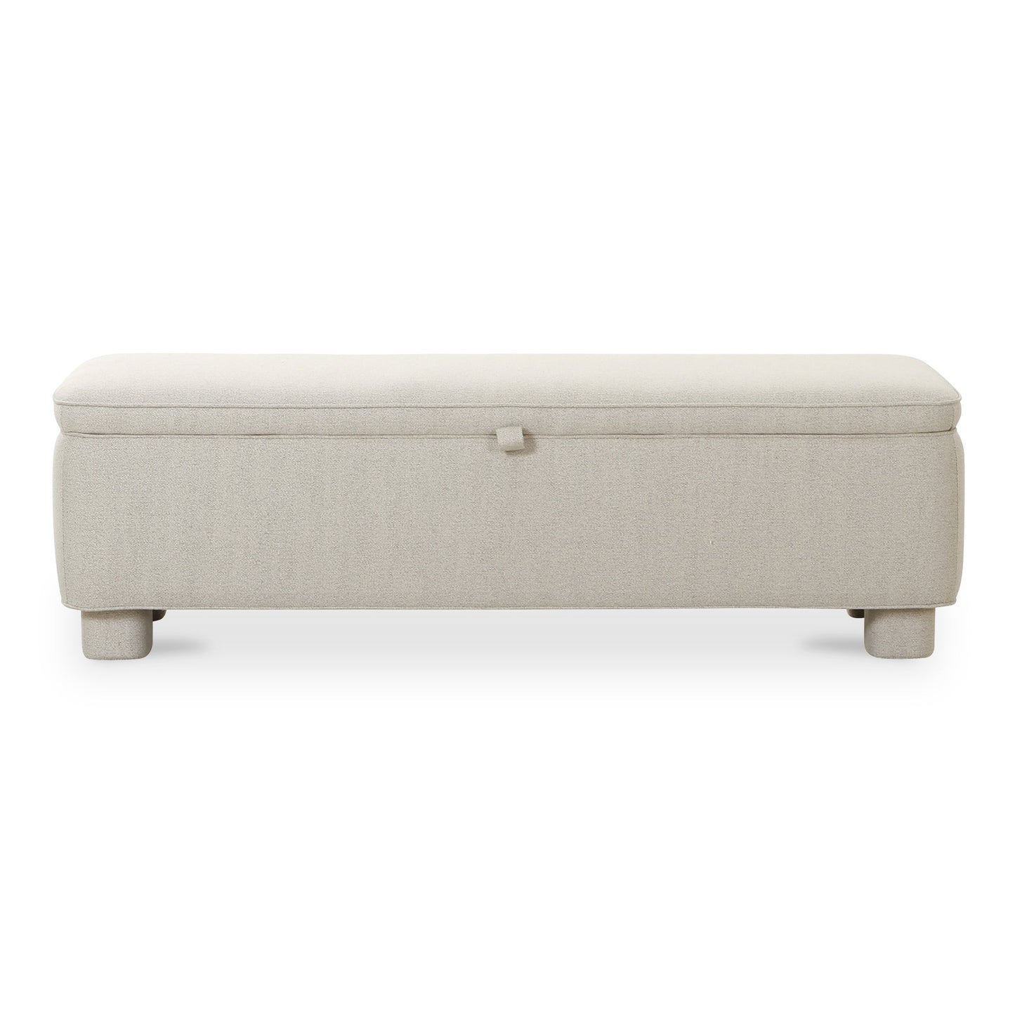 Ichigo Polyester and Wood Light Brown Storage Bench