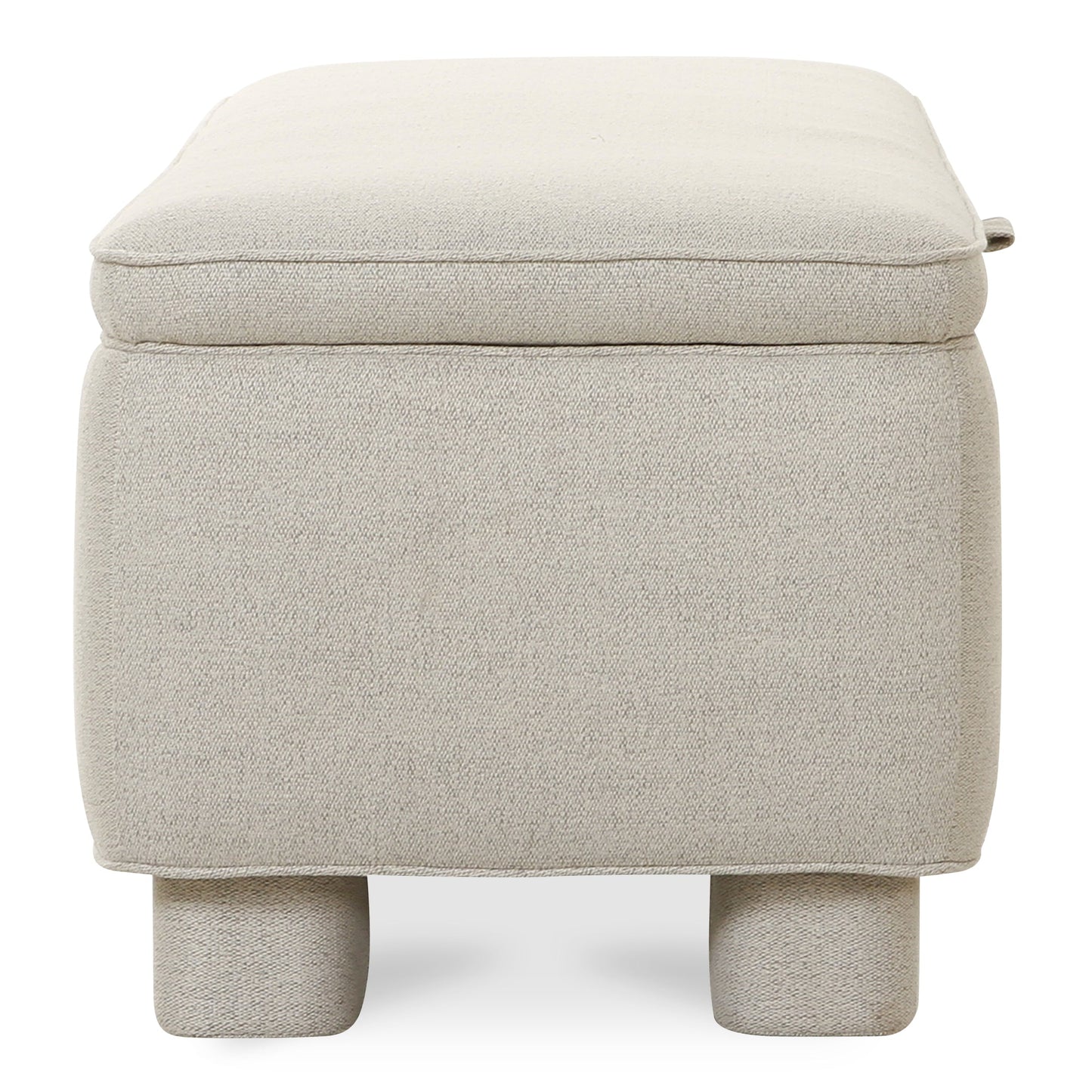 Ichigo Polyester and Wood Light Brown Storage Bench