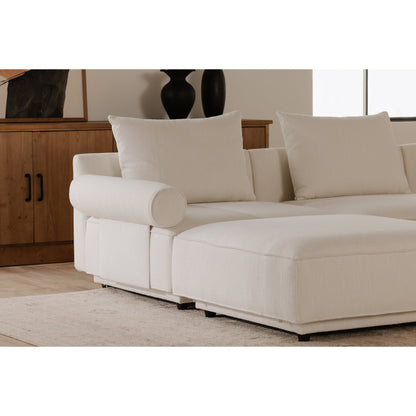 Rosello Polyester Upholstered Ottoman