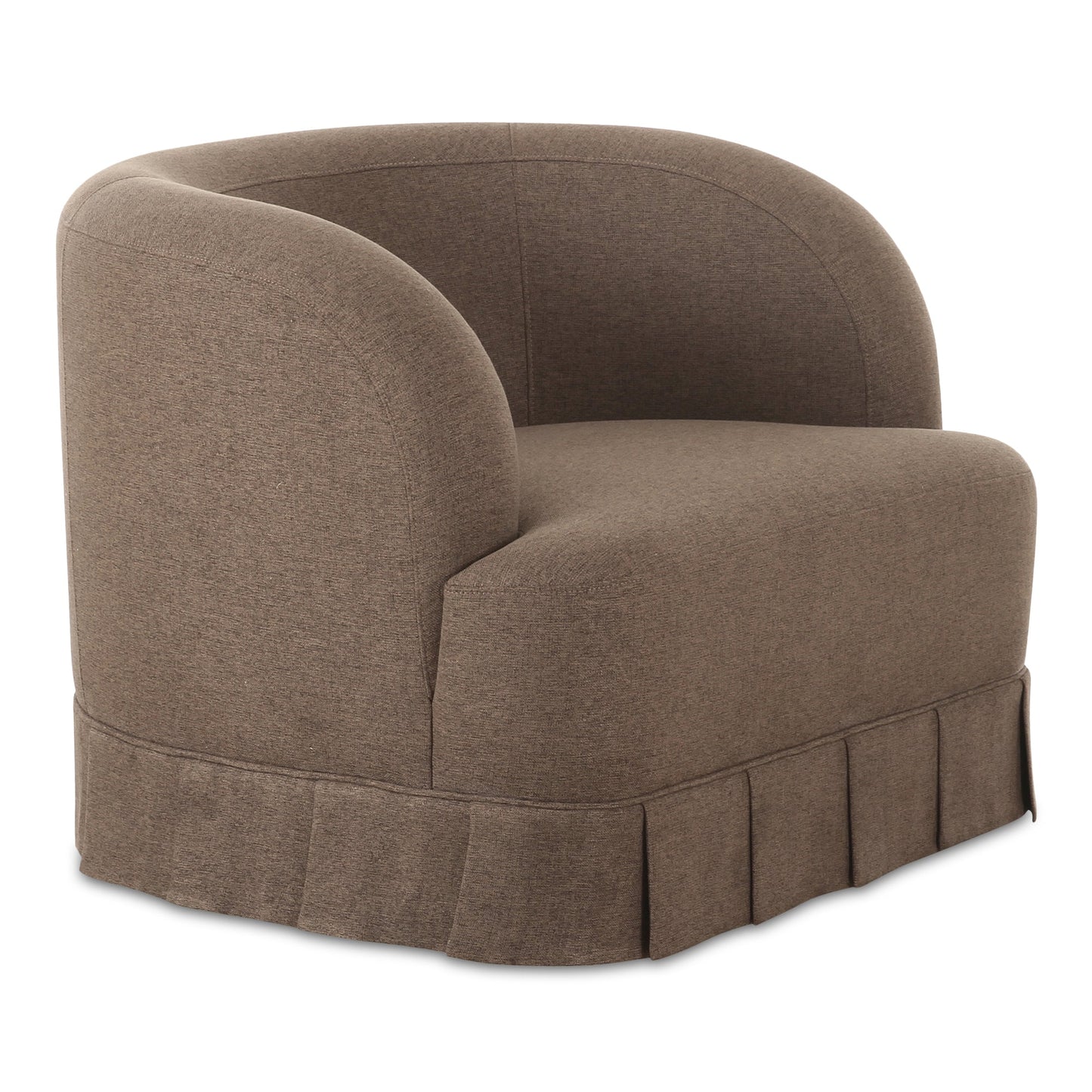 Maren Wood Beige Armless Swivel Chair