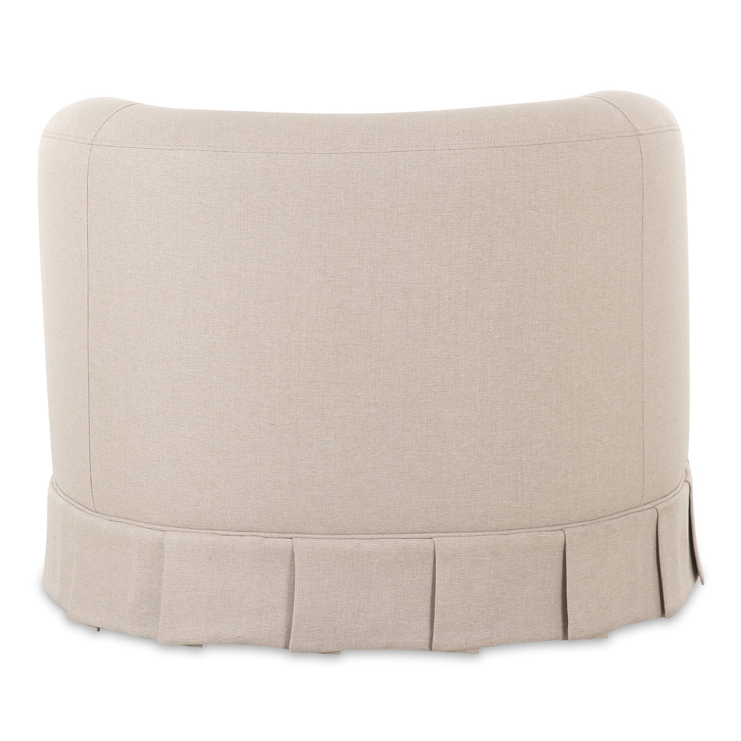 Maren Beige Pleat Design Swivel Chair