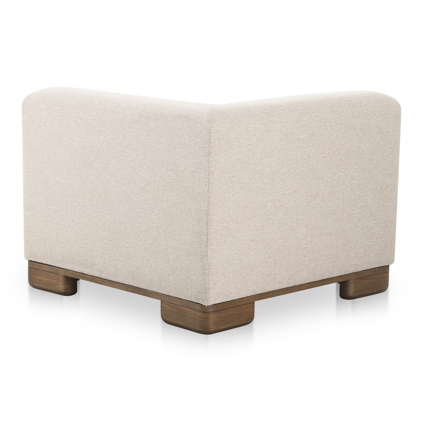 June Wood Beige Corner Chair