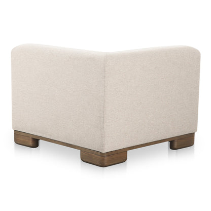 June Wood Beige Corner Chair