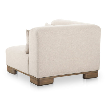 June Wood Beige Corner Chair