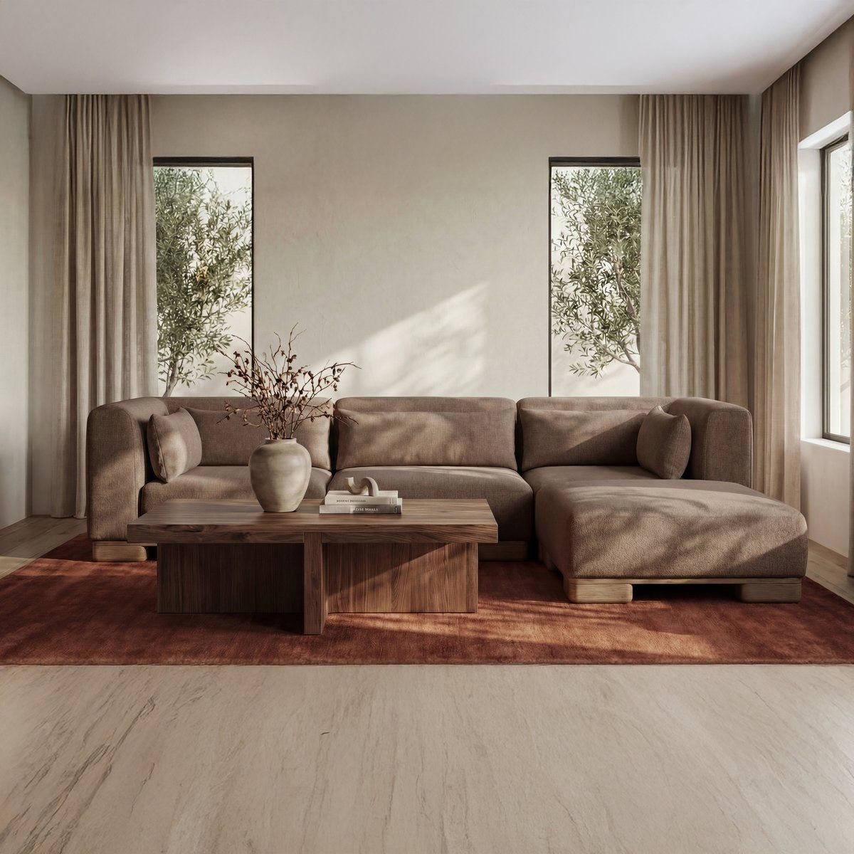 June Performance Fabric Armless Slipper Chair